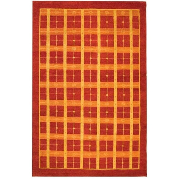Safavieh 5 x 8 ft. Gabbeh Hand Knotted Rug, Medium Rectangle - Assorted GB534A-5 - main
